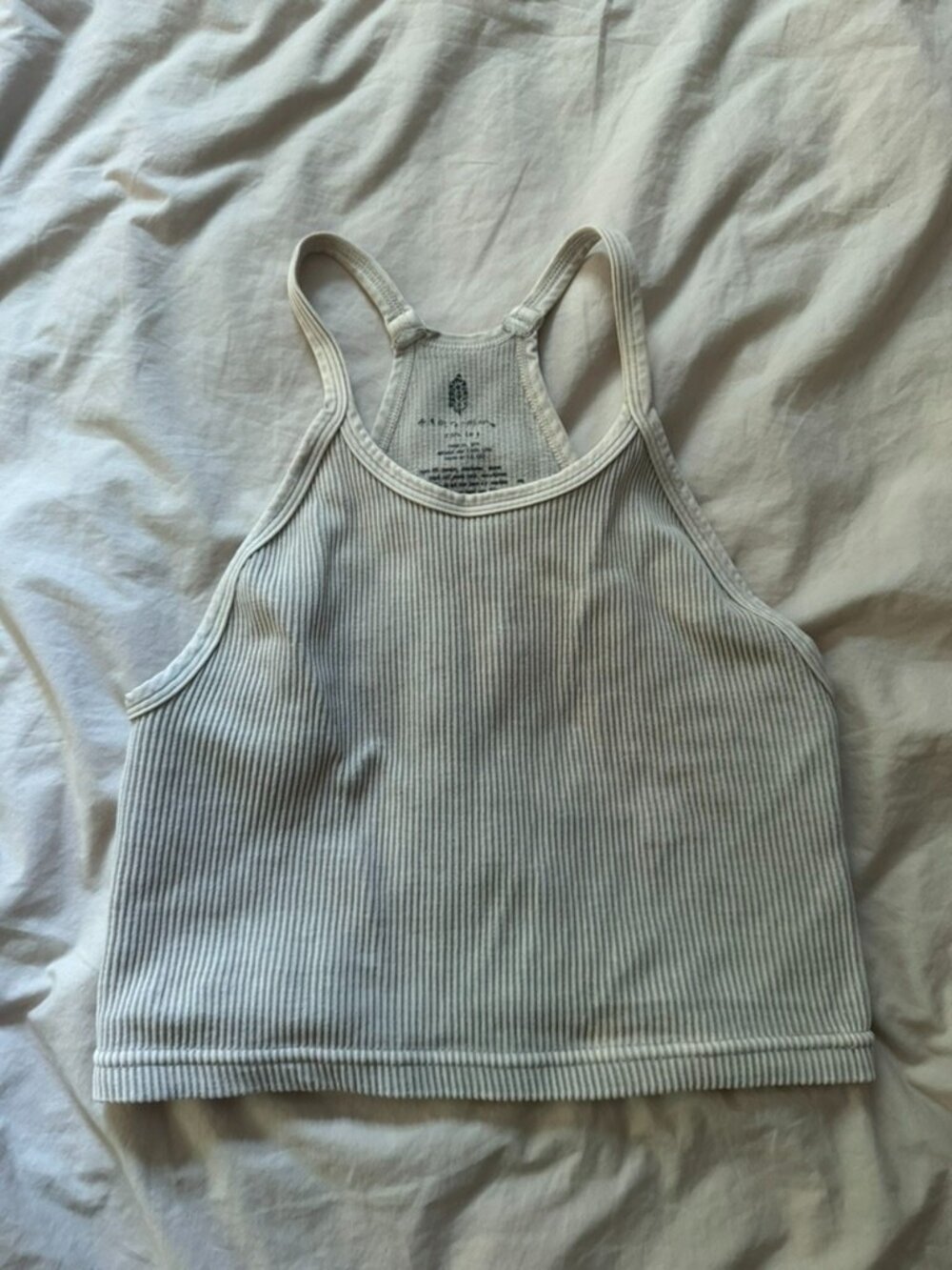Happiness Runs Crop Tank Size XS/S Cream